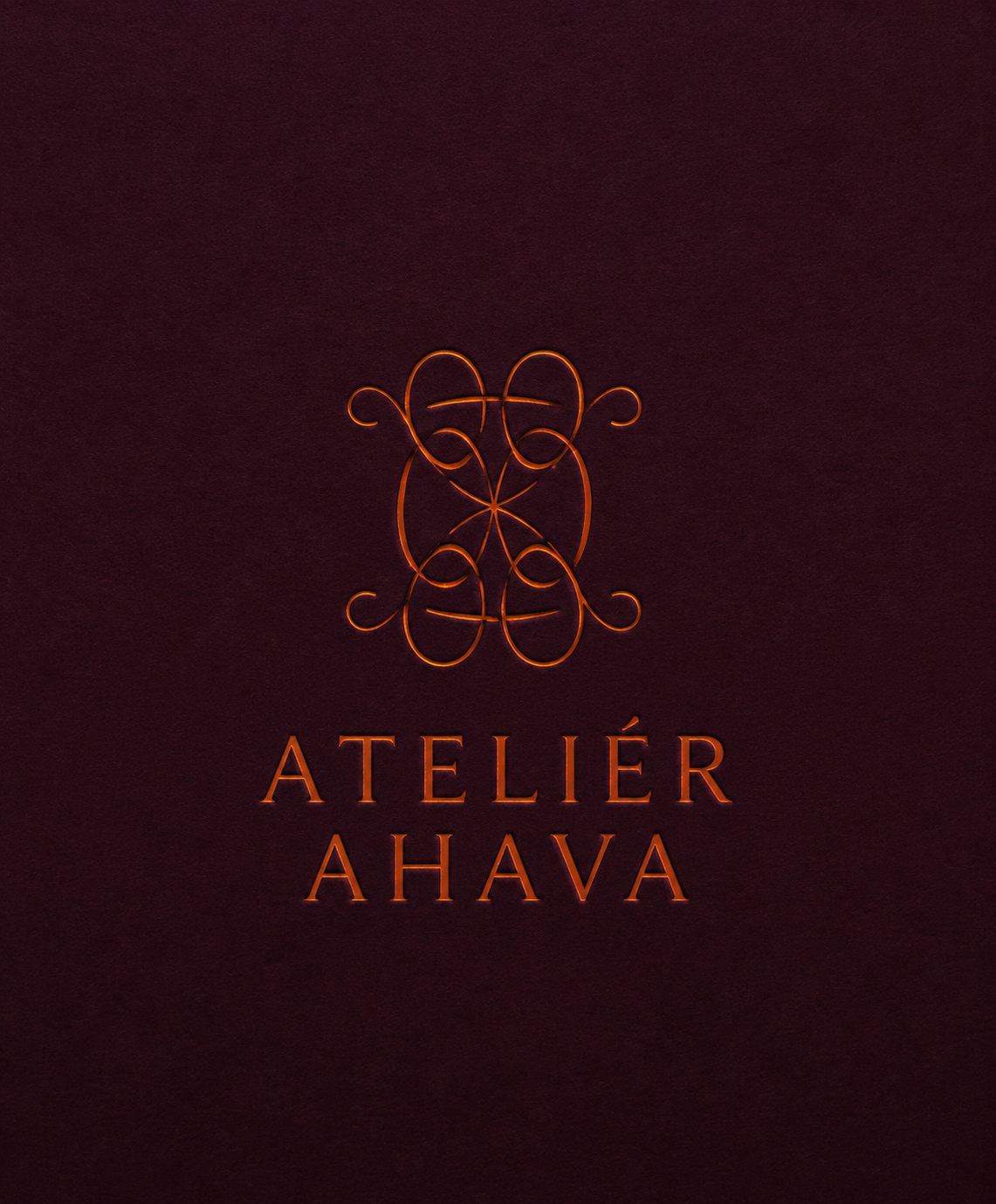 Atelier Ahava logo mark, refined