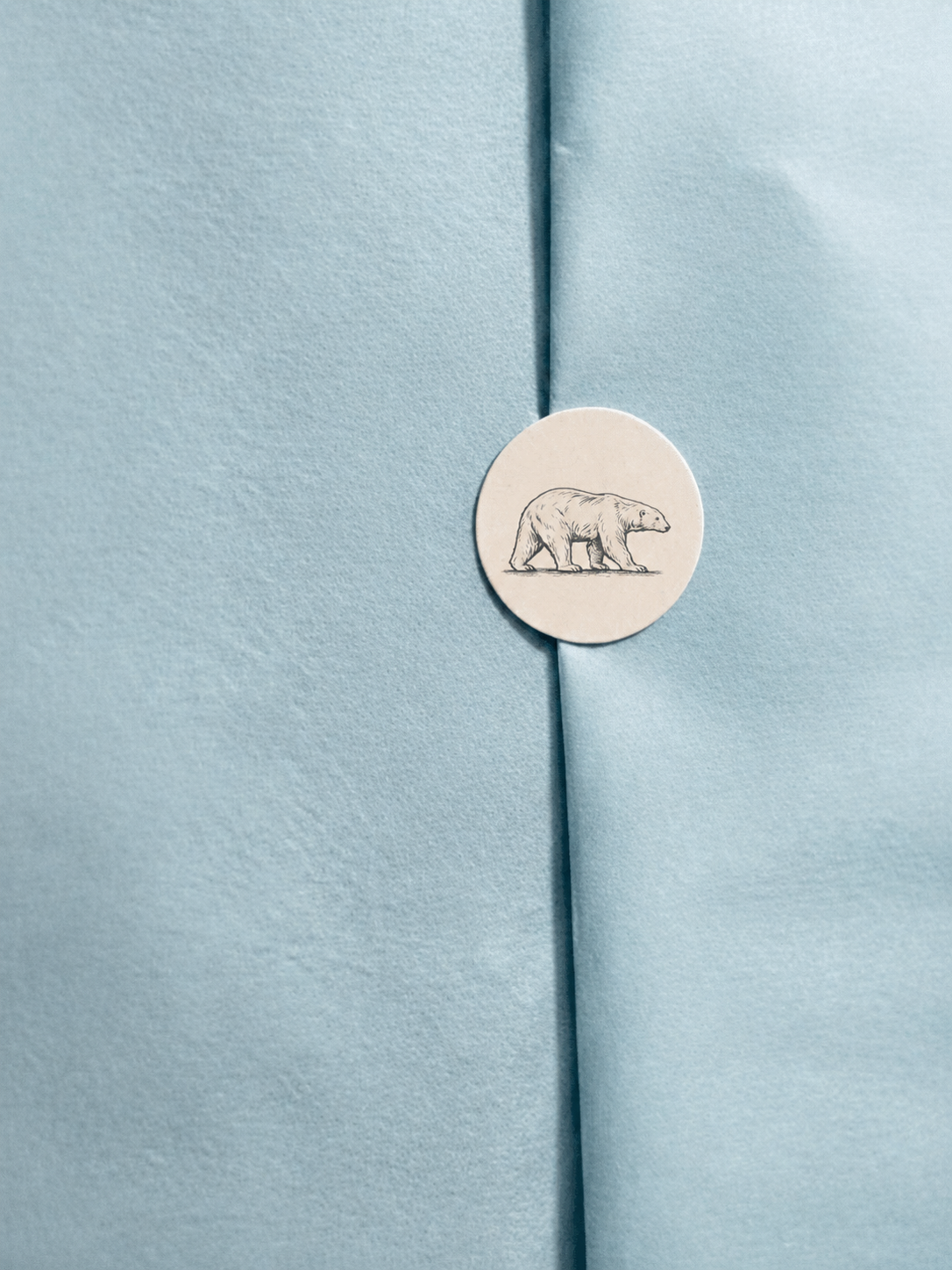 Northern Water Co. wax seal detail, polar bear illustration