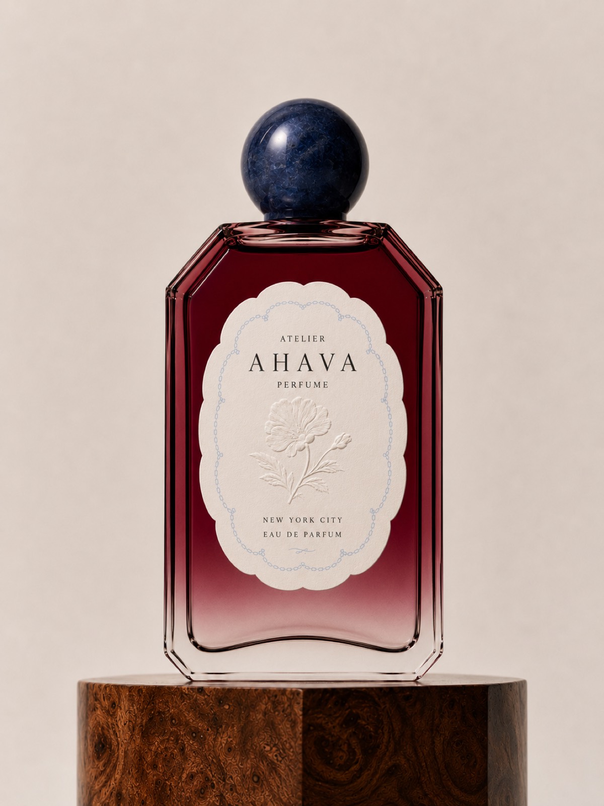 Atelier Ahava Perfume bottle, burgundy colorway