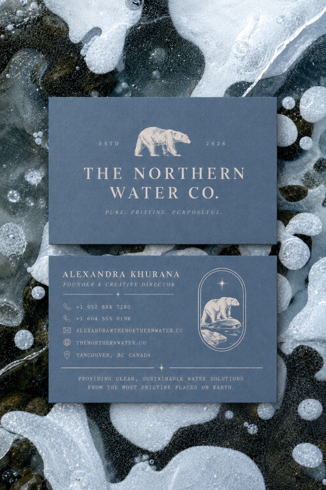 Northern Water Co. business cards